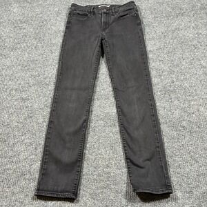 Levi's 712 Slim Womens Straight Jeans Size 27 Black Denim Mid Rise Stretch